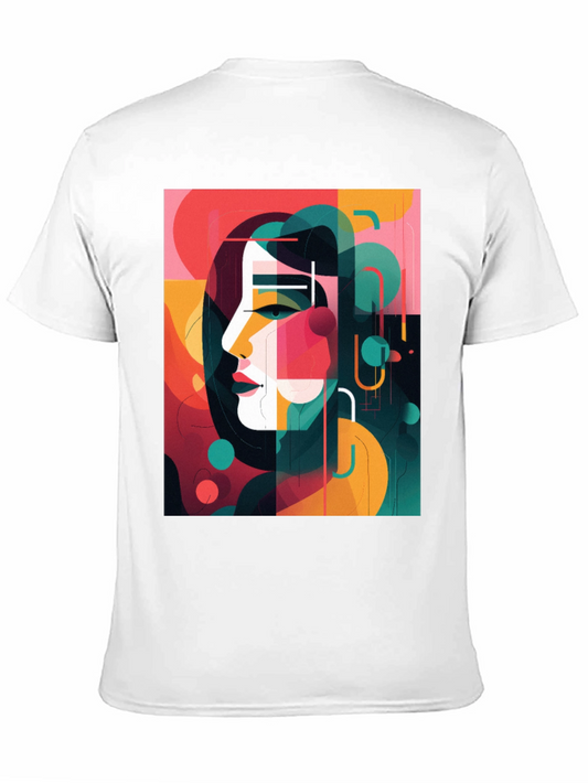 Abstract Portrait Graphic Tee - Modern Art Shirt