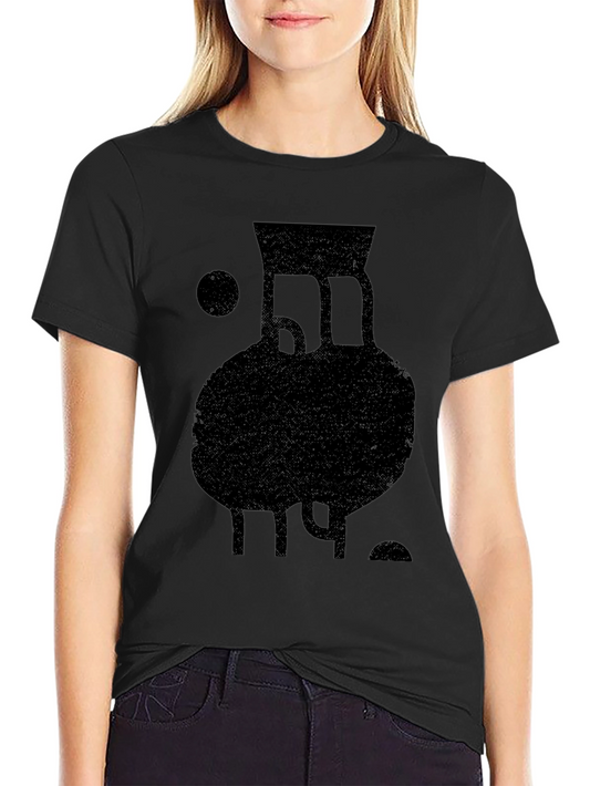Abstract Black Graphic Tee - Modern Minimalist Design