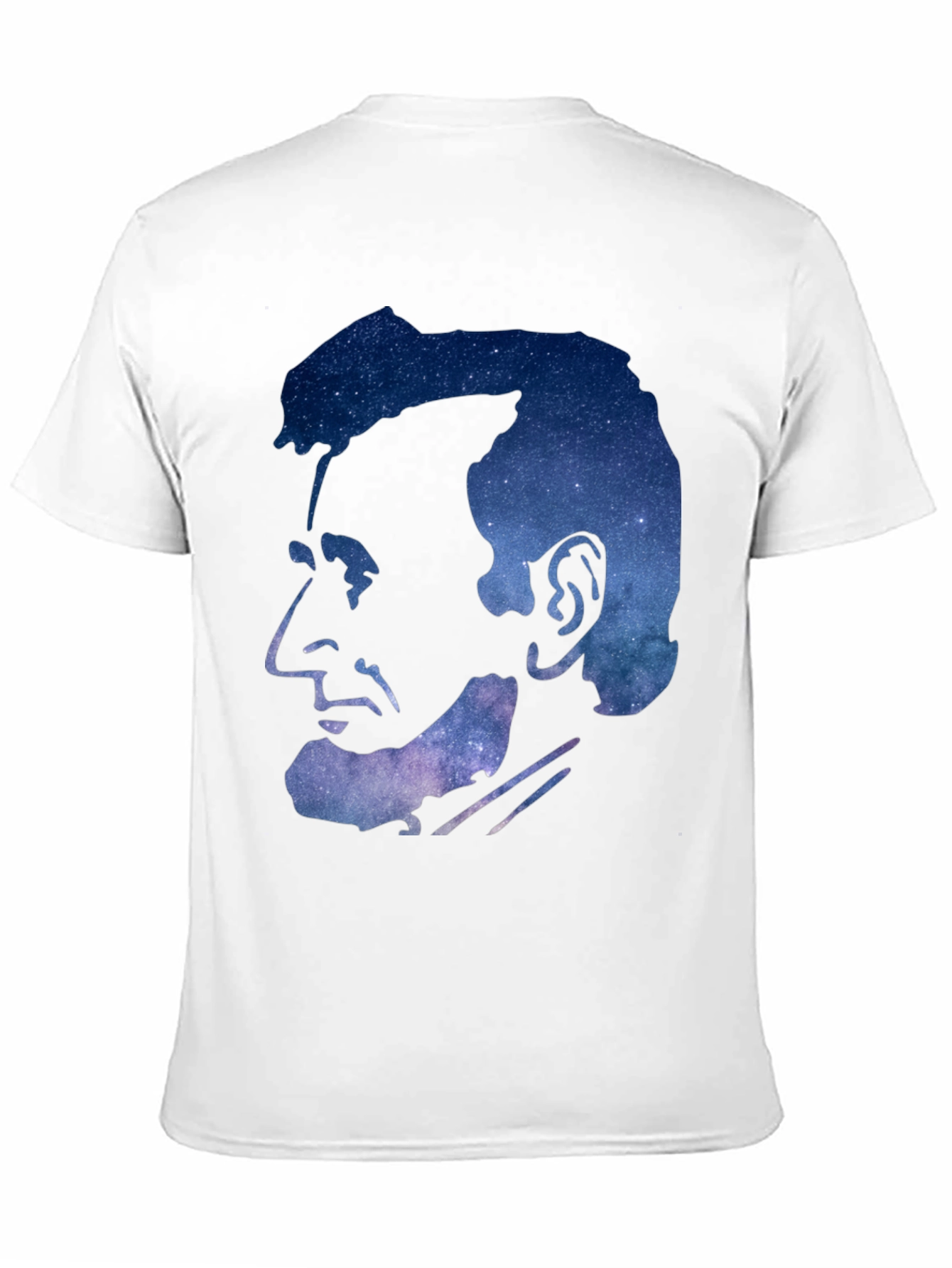 Abraham Lincoln Galaxy Graphic Print Black T-Shirt