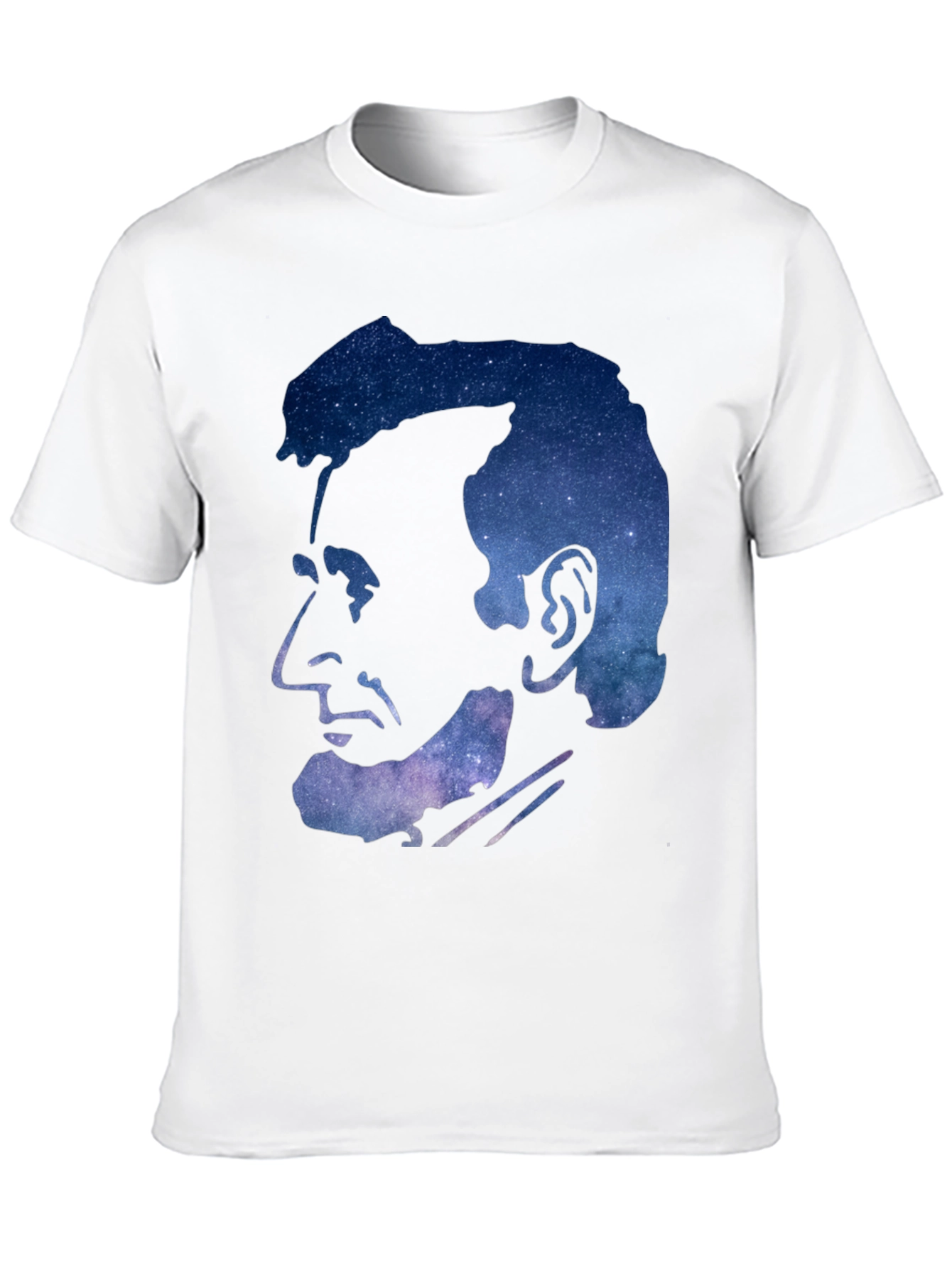 Abraham Lincoln Galaxy Graphic Print Black T-Shirt