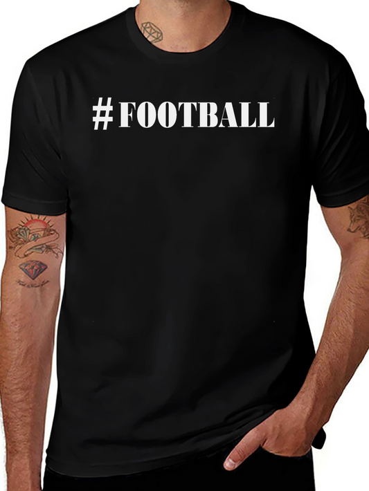 #Football Graphic Tee - Black