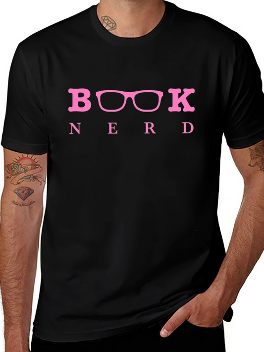 Book Nerd T-Shirt - Black Crew Neck