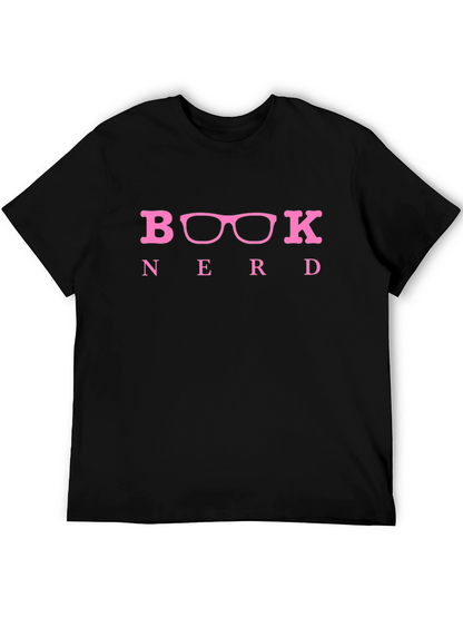 Book Nerd T-Shirt - Black Crew Neck