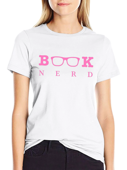 Book Nerd T-Shirt - Black Crew Neck