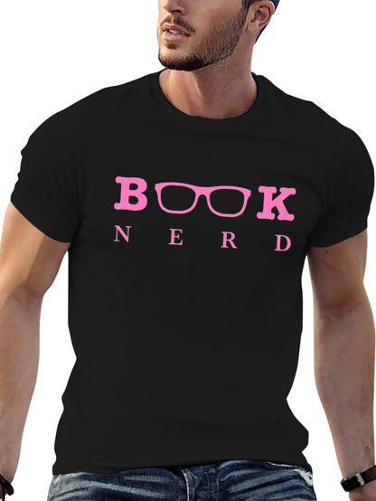 Book Nerd T-Shirt - Black Crew Neck