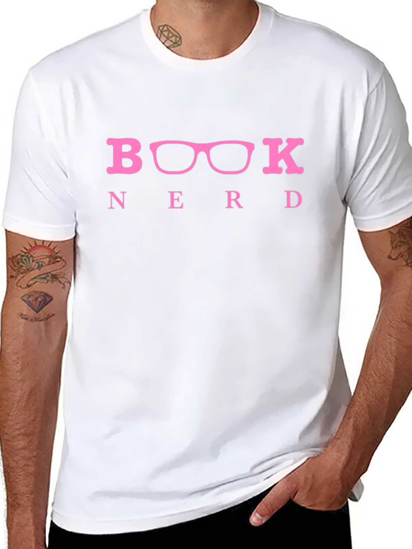 Book Nerd T-Shirt - Black Crew Neck