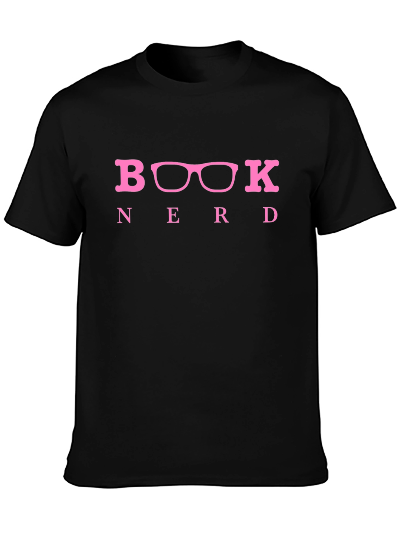 Book Nerd T-Shirt - Black Crew Neck