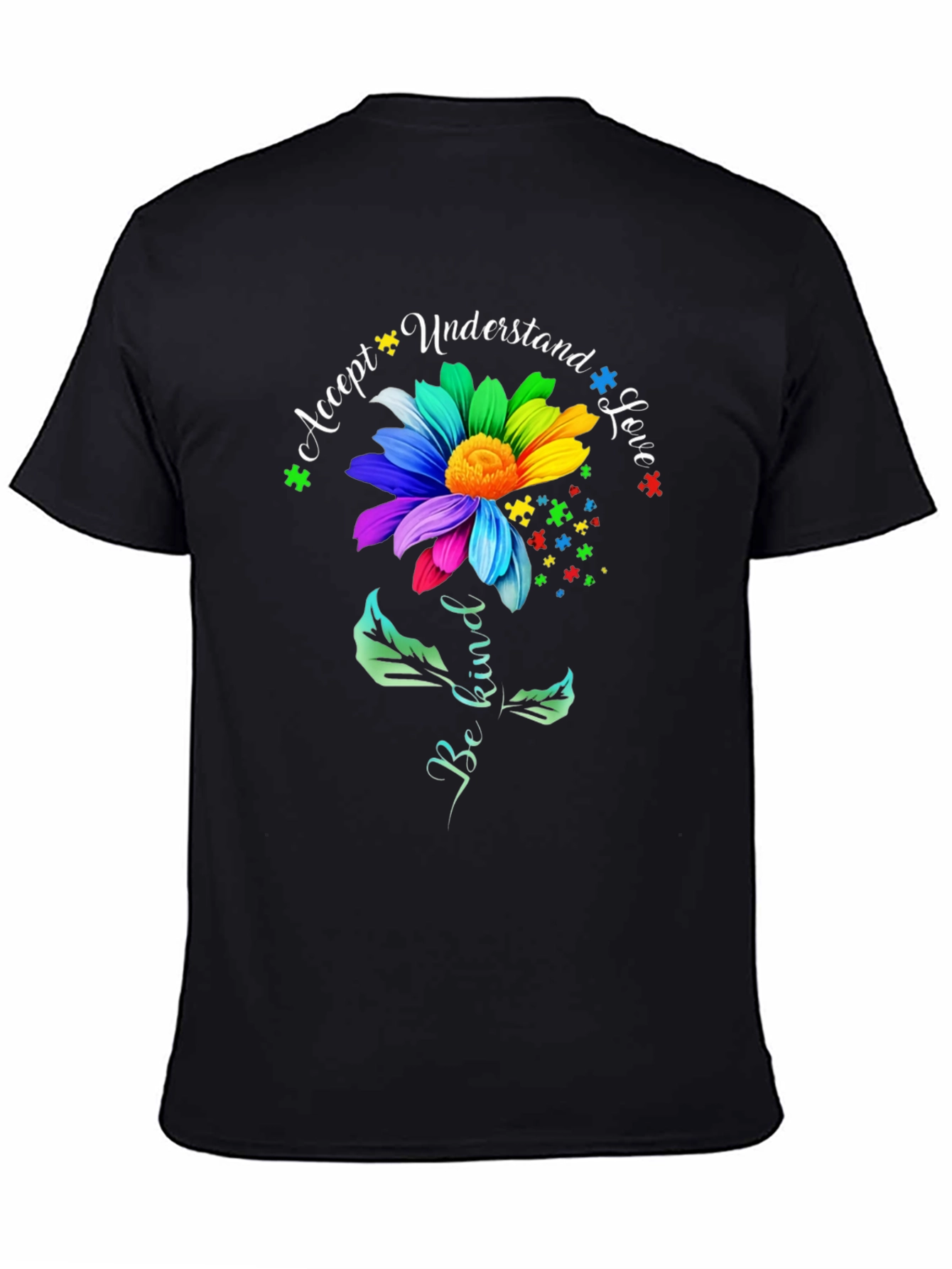 Autism Awareness Flower T-Shirt Be Kind