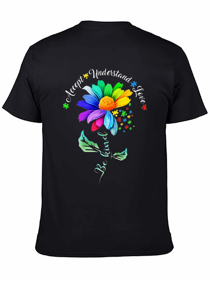 Autism Awareness Flower T-Shirt Be Kind