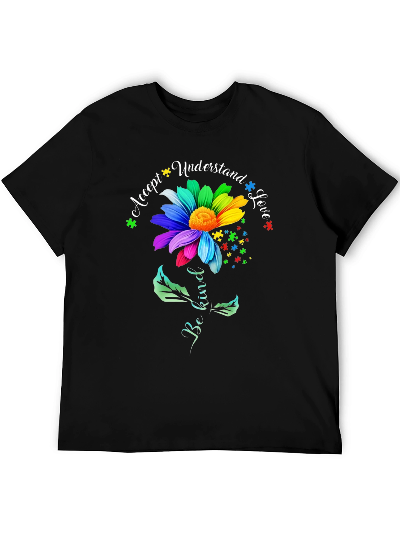 Autism Awareness Flower T-Shirt Be Kind