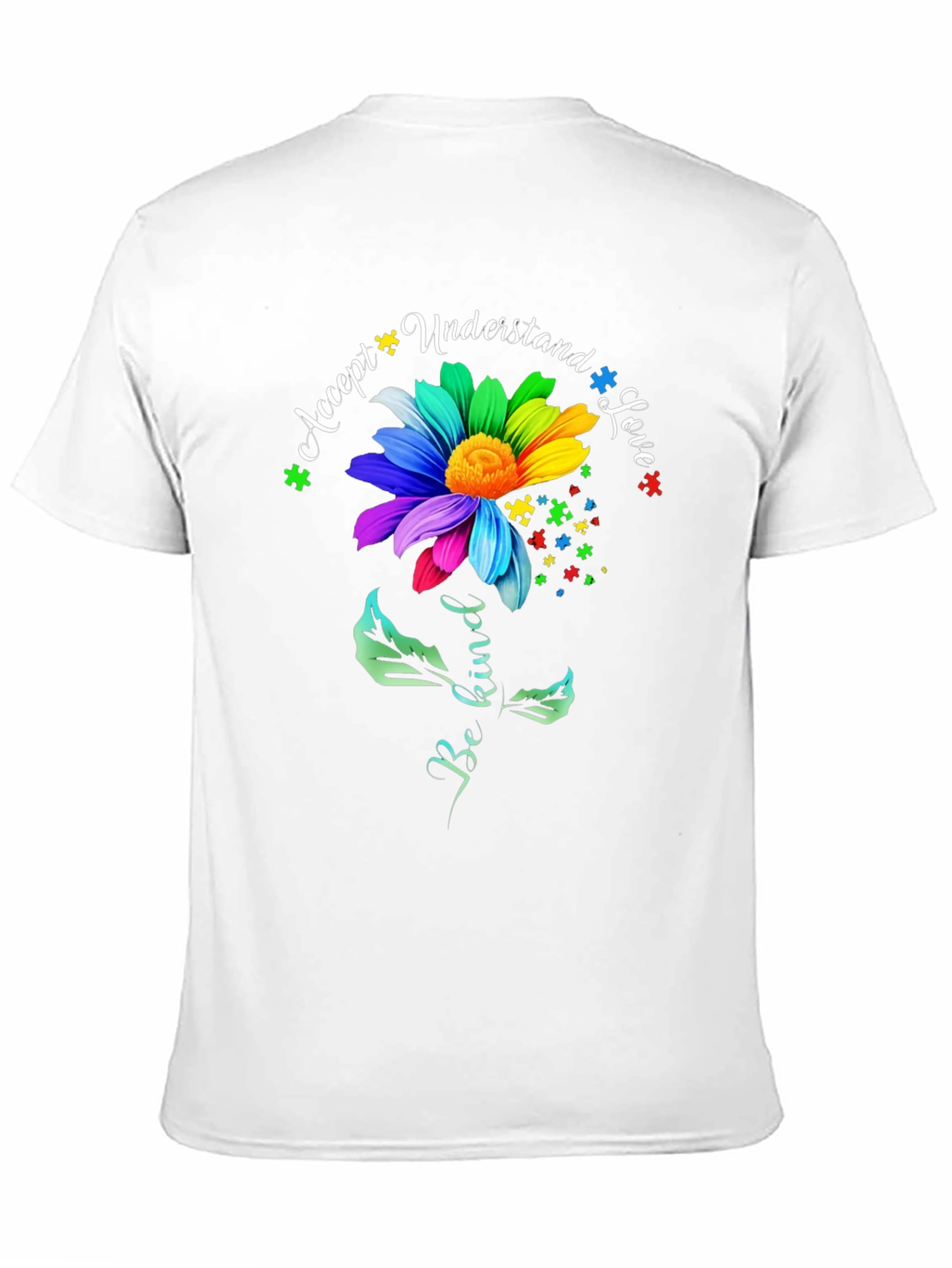 Autism Awareness Flower T-Shirt Be Kind